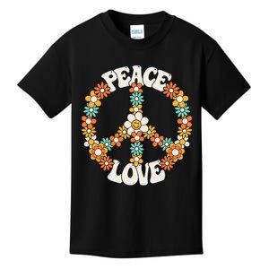 Groovy Peace Sign Love Costume for 60s 70s Theme Party Kids T-Shirt