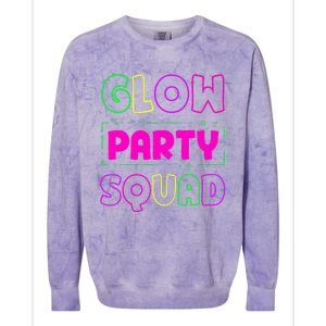 Glow Party Squad Neon Lights Party Lover Colorblast Crewneck Sweatshirt