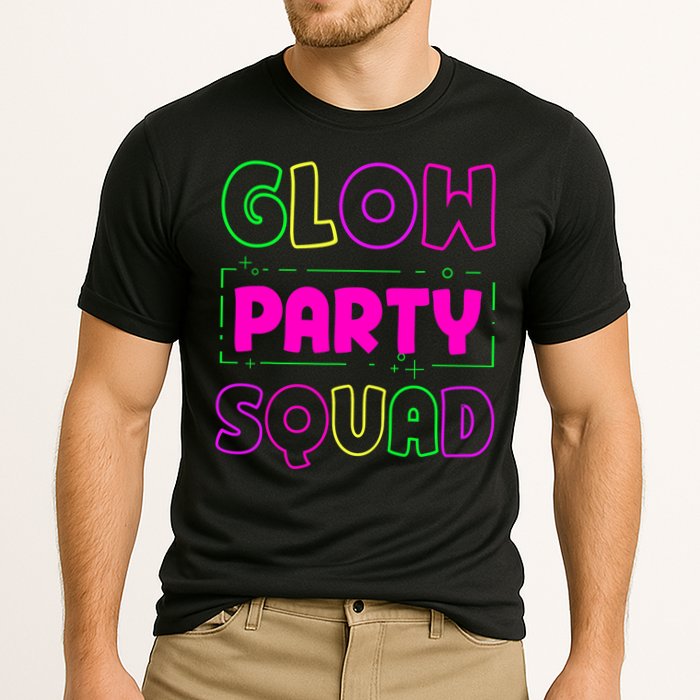 Glow Party Squad Neon Lights Party Lover Cooling Performance Crew T-Shirt