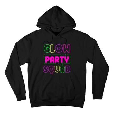 Glow Party Squad Neon Lights Party Lover Hoodie