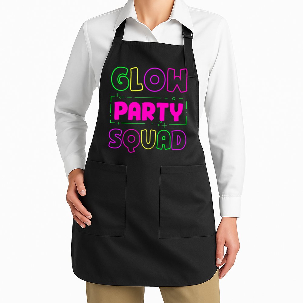 Glow Party Squad Neon Lights Party Lover Apron