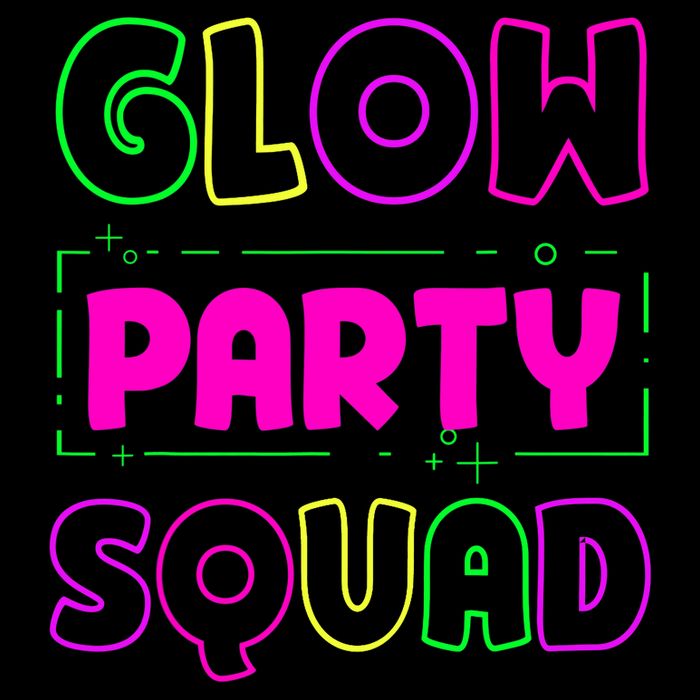 Glow Party Squad Neon Lights Party Lover Drawstring Bag
