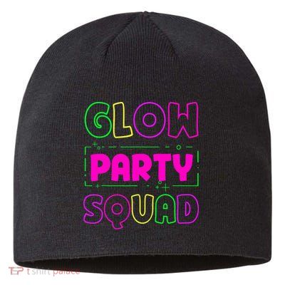 Glow Party Squad Neon Lights Party Lover Sustainable Beanie
