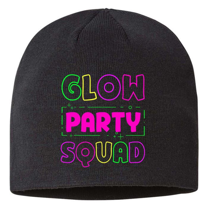 Glow Party Squad Neon Lights Party Lover Sustainable Beanie