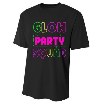 Glow Party Squad Neon Lights Party Lover Performance Sprint T-Shirt