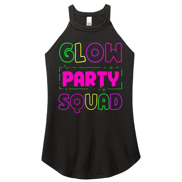 Glow Party Squad Neon Lights Party Lover Women's Perfect Tri Rocker Tank