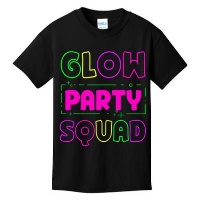 Glow Party Squad Neon Lights Party Lover Kids T-Shirt