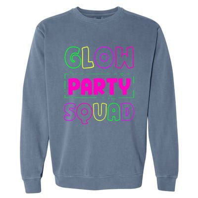 Glow Party Squad Neon Lights Party Lover Garment-Dyed Sweatshirt