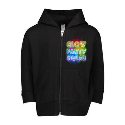 Glow Party Squad Toddler Zip Fleece Hoodie