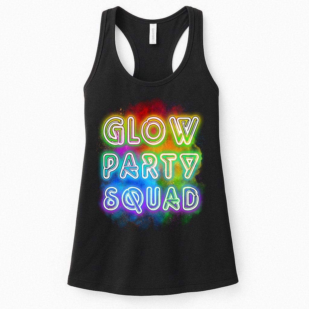 Glow Party Squad Womens Tank Top