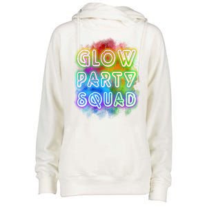 Glow Party Squad Womens Funnel Neck Pullover Hood