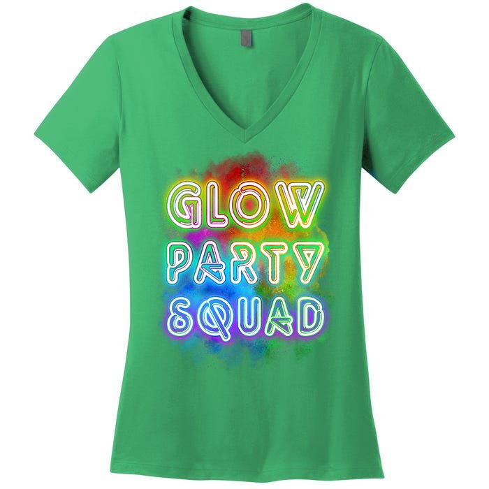 Glow Party Squad Women's V-Neck T-Shirt