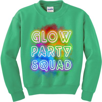 Glow Party Squad Kids Sweatshirt