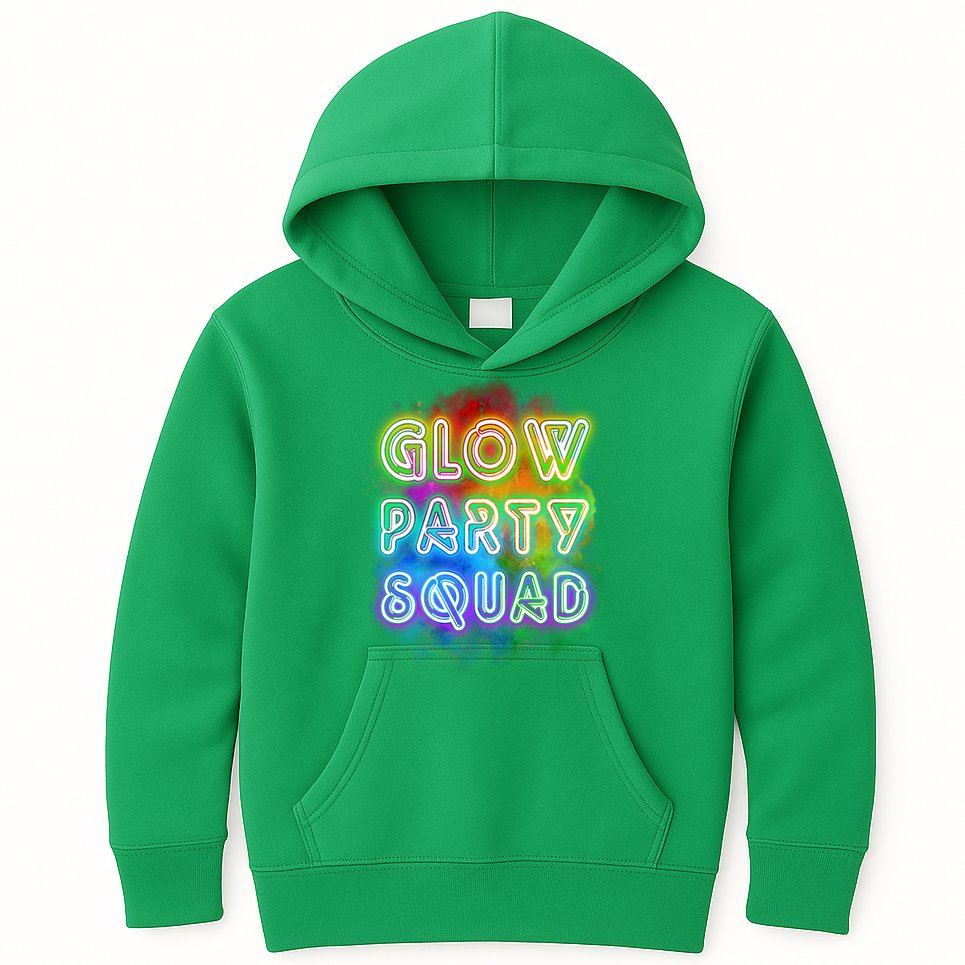 Glow Party Squad Kids Hoodie