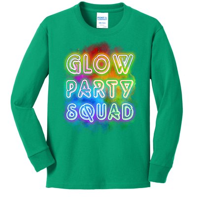 Glow Party Squad Kids Long Sleeve Shirt