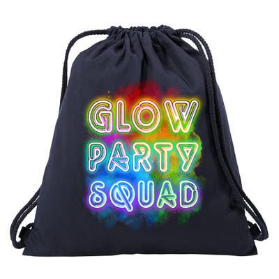 Glow Party Squad Drawstring Bag