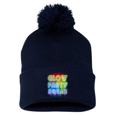 Glow Party Squad Pom Pom 12in Knit Beanie