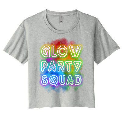 Glow Party Squad Women's Crop Top Tee