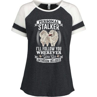 Great Pyrenees Stalker Great Pyrenees Funny Gift Great Pyrenees Gift Enza Ladies Jersey Colorblock Tee