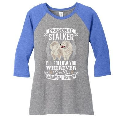 Great Pyrenees Stalker Great Pyrenees Funny Gift Great Pyrenees Gift Women's Tri-Blend 3/4-Sleeve Raglan Shirt