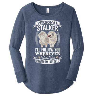 Great Pyrenees Stalker Great Pyrenees Funny Gift Great Pyrenees Gift Women's Perfect Tri Tunic Long Sleeve Shirt