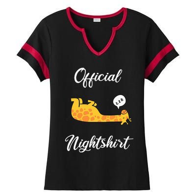 Giraffe Pet Sleepshirt Nightwear Nightshirt Sleep Pajama Ladies Halftime Notch Neck Tee