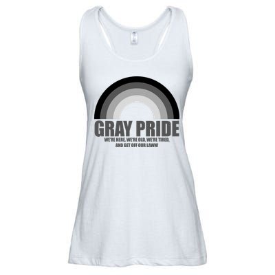 Gray Pride Senior Citizen Funny LGBTQ Ladies Essential Flowy Tank