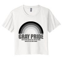 Gray Pride Senior Citizen Funny LGBTQ Crop Top