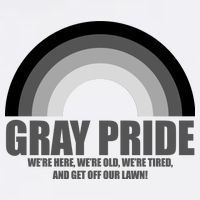 Gray Pride Senior Citizen Funny LGBTQ Crop Top