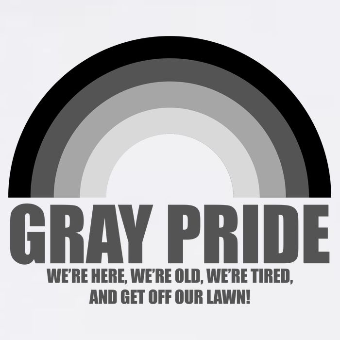 Gray Pride Senior Citizen Funny LGBTQ Crop Top