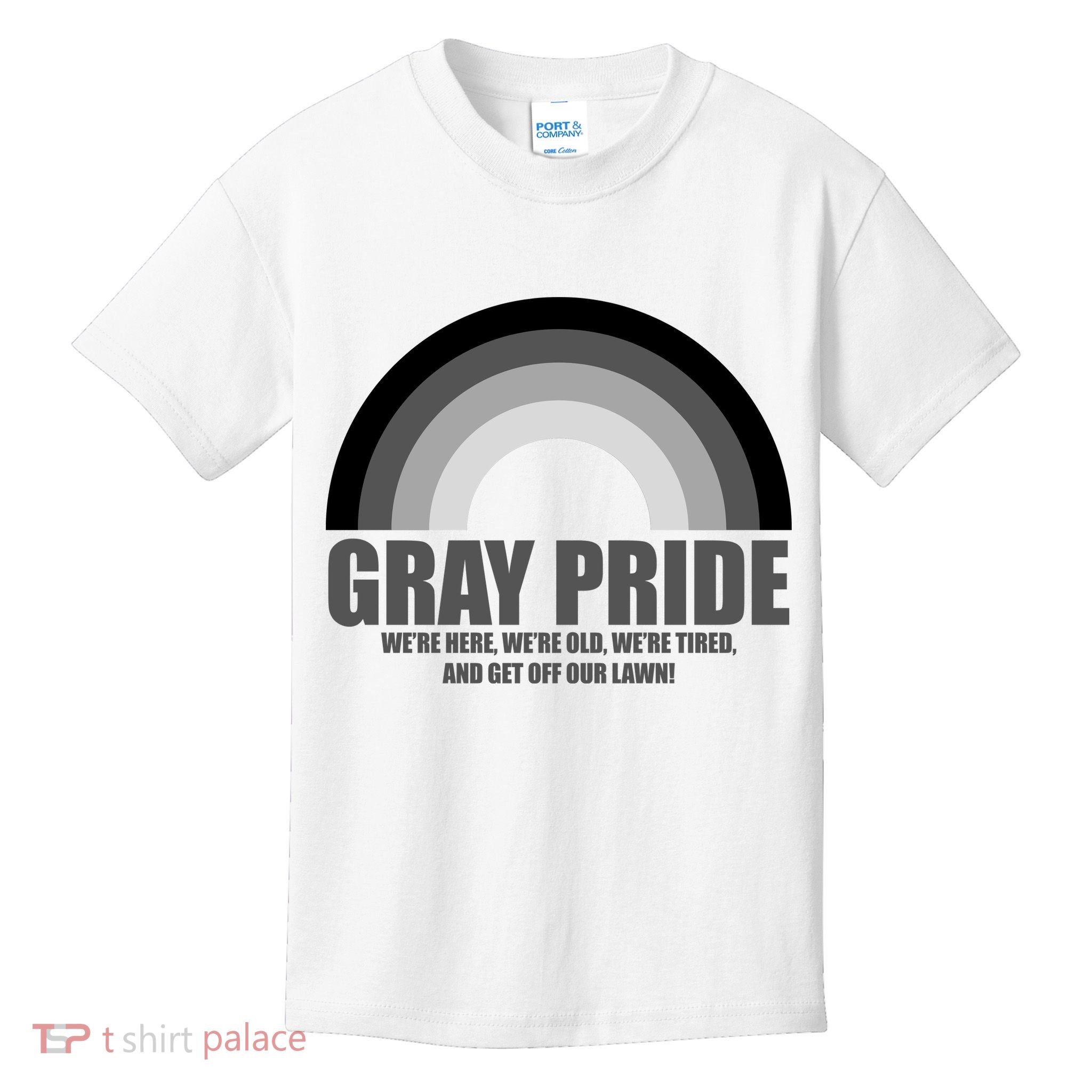 Gray Pride Senior Citizen Funny LGBTQ Kids T-Shirt