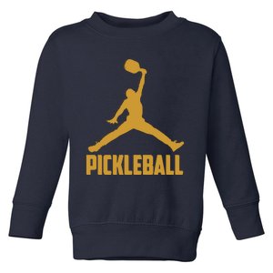 Gold Pickleball Sports Logo Toddler Sweatshirt