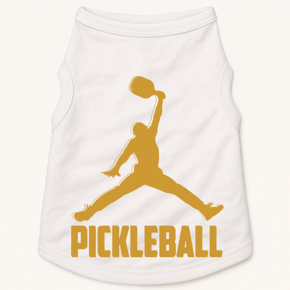 Gold Pickleball Sports Logo Doggie Tank