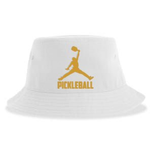 Gold Pickleball Sports Logo Sustainable Bucket Hat