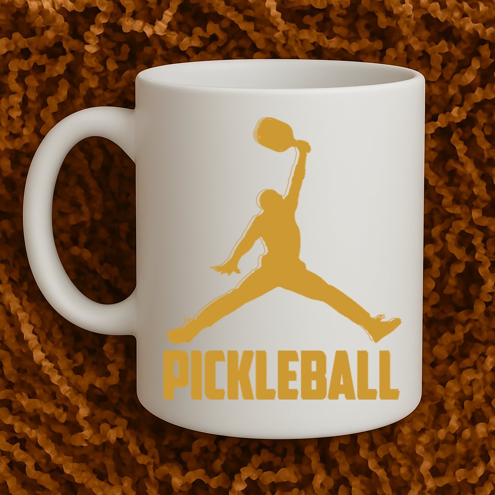 Gold Pickleball Sports Logo Mug