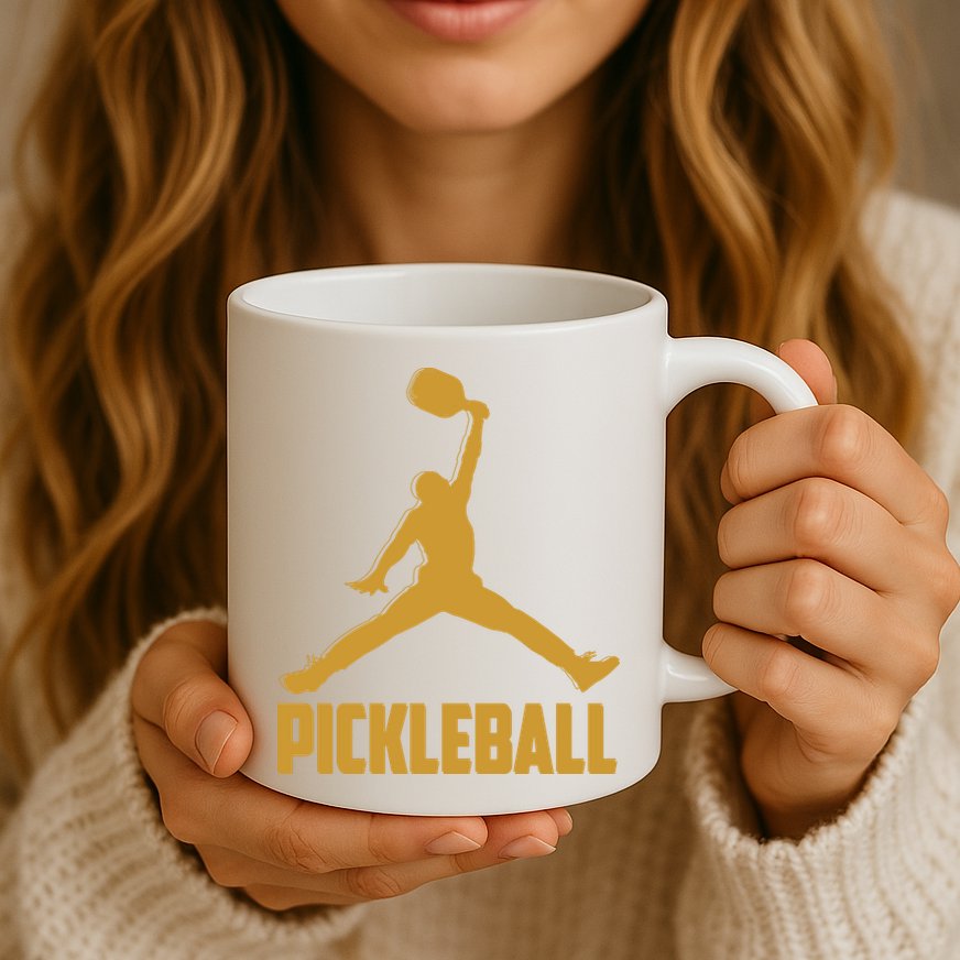 Gold Pickleball Sports Logo Mug