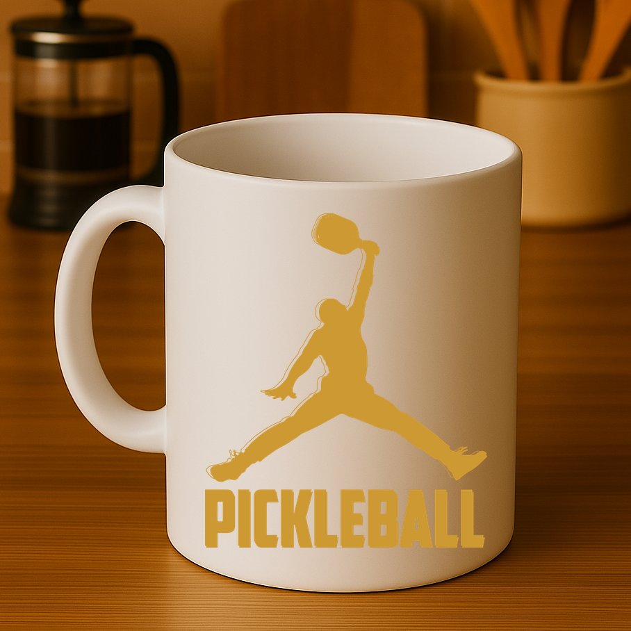 Gold Pickleball Sports Logo Mug