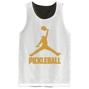 Gold Pickleball Sports Logo Mesh Reversible Basketball Jersey Tank