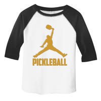 Gold Pickleball Sports Logo Toddler Fine Jersey T-Shirt