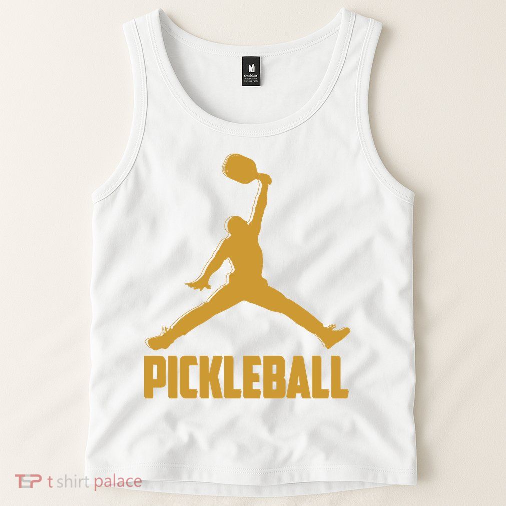 Gold Pickleball Sports Logo Tank Top
