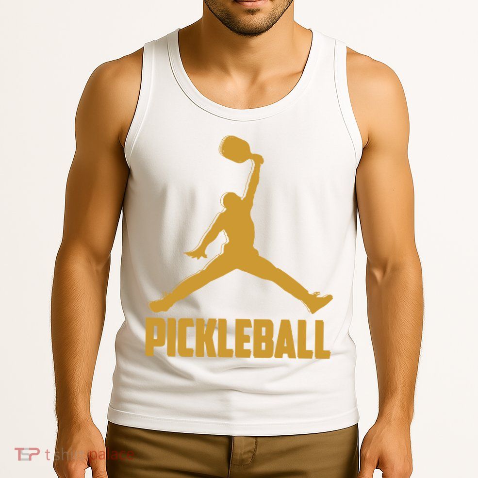 Gold Pickleball Sports Logo Tank Top