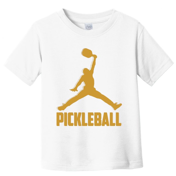 Gold Pickleball Sports Logo Toddler T-Shirt