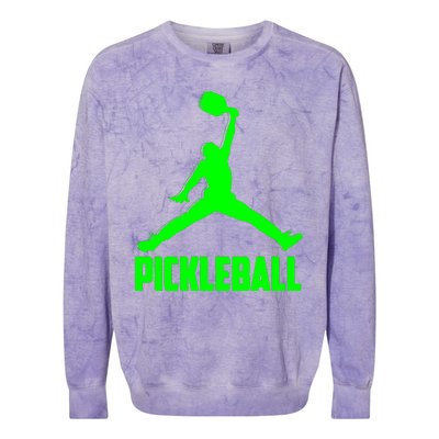 Green Pickleball Sports Logo Colorblast Crewneck Sweatshirt