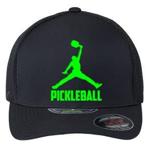 Green Pickleball Sports Logo Flexfit Unipanel Trucker Cap