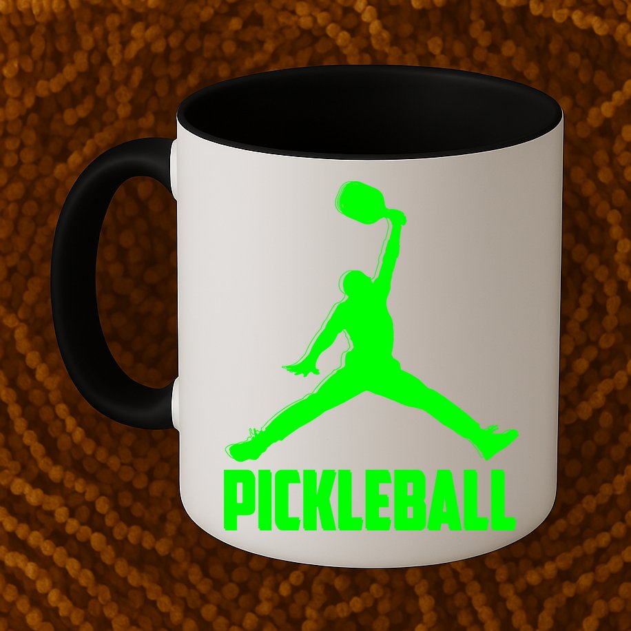 Green Pickleball Sports Logo Mug