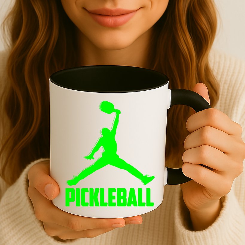 Green Pickleball Sports Logo Mug