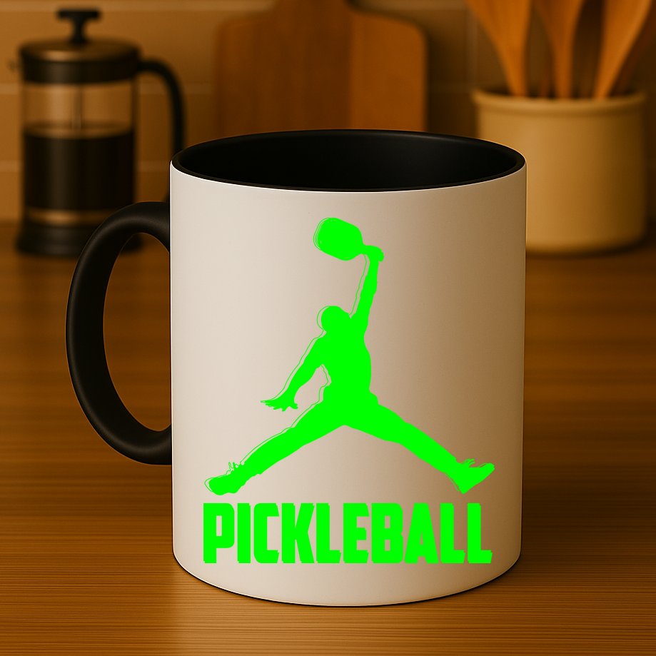 Green Pickleball Sports Logo Mug