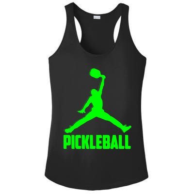 Green Pickleball Sports Logo Ladies PosiCharge Competitor Racerback Tank