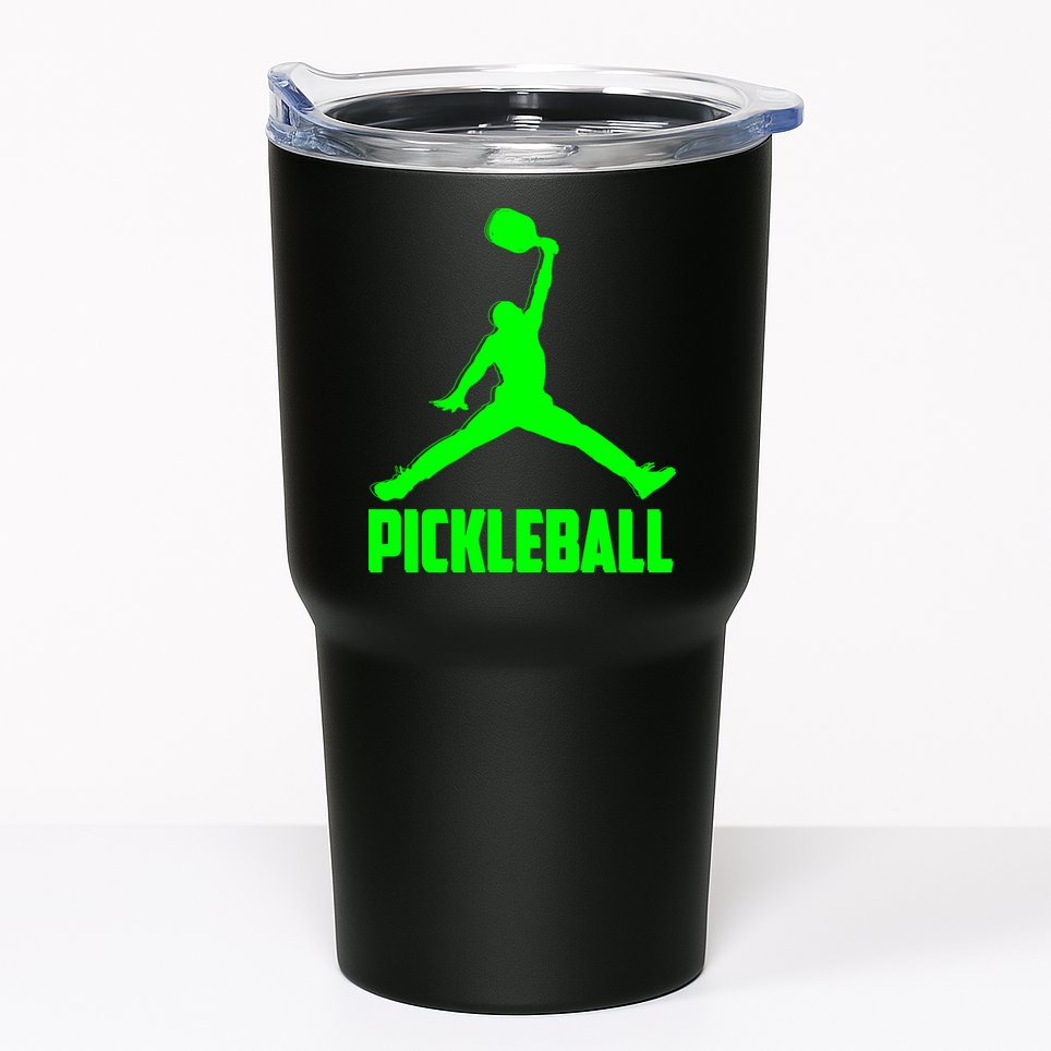 Green Pickleball Sports Logo Tumbler