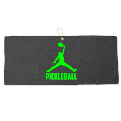 Green Pickleball Sports Logo Large Microfiber Waffle Golf Towel